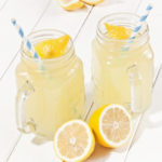 Lemonade glasses and lemons.